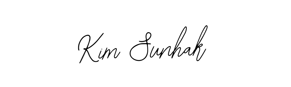How to make Kim Sunhak name signature. Use Bearetta-2O07w style for creating short signs online. This is the latest handwritten sign. Kim Sunhak signature style 12 images and pictures png