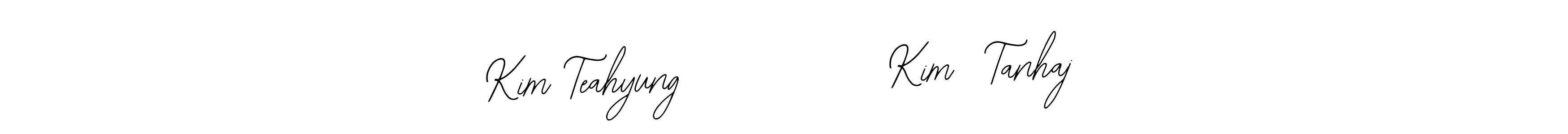It looks lik you need a new signature style for name Kim Teahyung            Kim  Tanhaj. Design unique handwritten (Bearetta-2O07w) signature with our free signature maker in just a few clicks. Kim Teahyung            Kim  Tanhaj signature style 12 images and pictures png