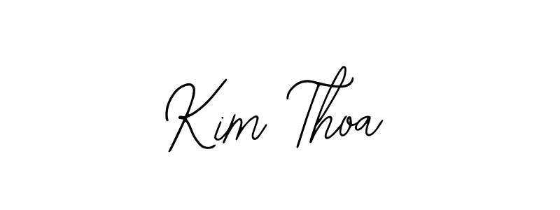 How to make Kim Thoa name signature. Use Bearetta-2O07w style for creating short signs online. This is the latest handwritten sign. Kim Thoa signature style 12 images and pictures png