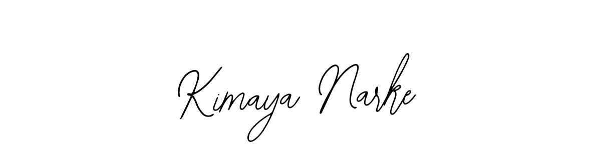 How to make Kimaya Narke name signature. Use Bearetta-2O07w style for creating short signs online. This is the latest handwritten sign. Kimaya Narke signature style 12 images and pictures png