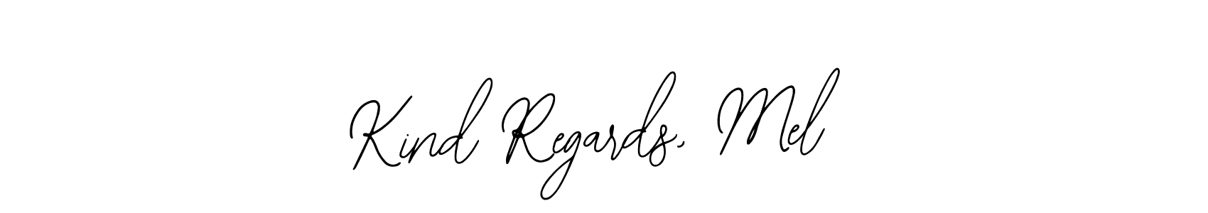 This is the best signature style for the Kind Regards, Mel name. Also you like these signature font (Bearetta-2O07w). Mix name signature. Kind Regards, Mel signature style 12 images and pictures png