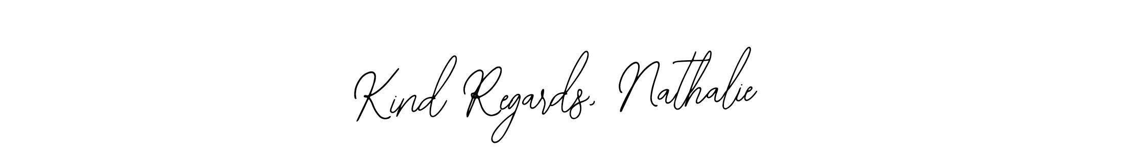 How to Draw Kind Regards, Nathalie signature style? Bearetta-2O07w is a latest design signature styles for name Kind Regards, Nathalie. Kind Regards, Nathalie signature style 12 images and pictures png