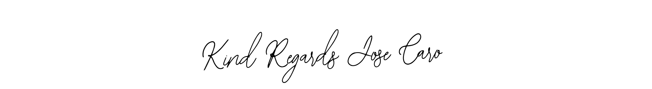 The best way (Bearetta-2O07w) to make a short signature is to pick only two or three words in your name. The name Kind Regards Jose Caro include a total of six letters. For converting this name. Kind Regards Jose Caro signature style 12 images and pictures png