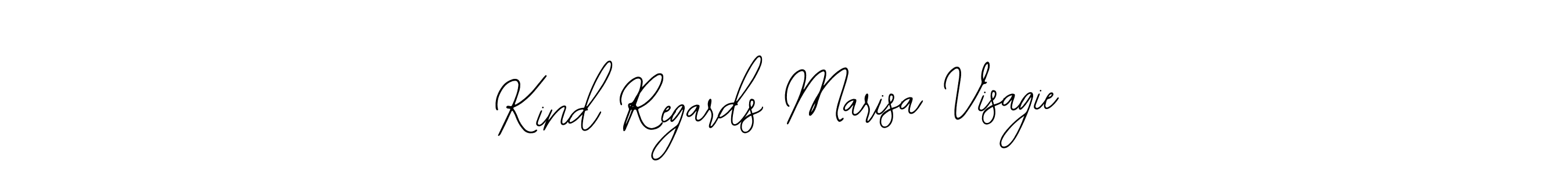 How to make Kind Regards Marisa Visagie name signature. Use Bearetta-2O07w style for creating short signs online. This is the latest handwritten sign. Kind Regards Marisa Visagie signature style 12 images and pictures png