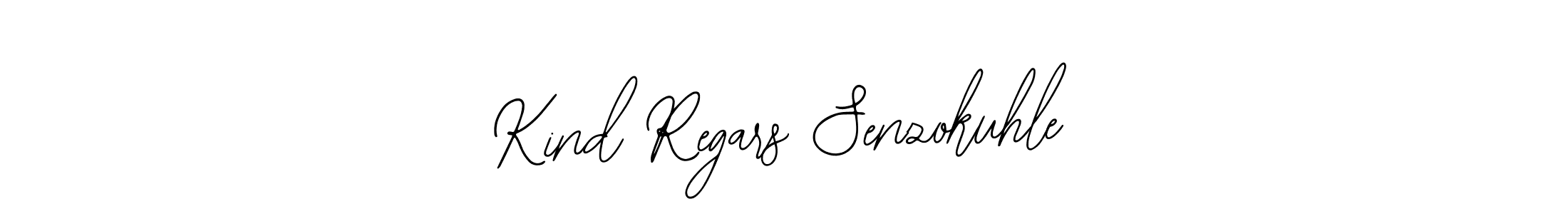 How to make Kind Regars Senzokuhle name signature. Use Bearetta-2O07w style for creating short signs online. This is the latest handwritten sign. Kind Regars Senzokuhle signature style 12 images and pictures png