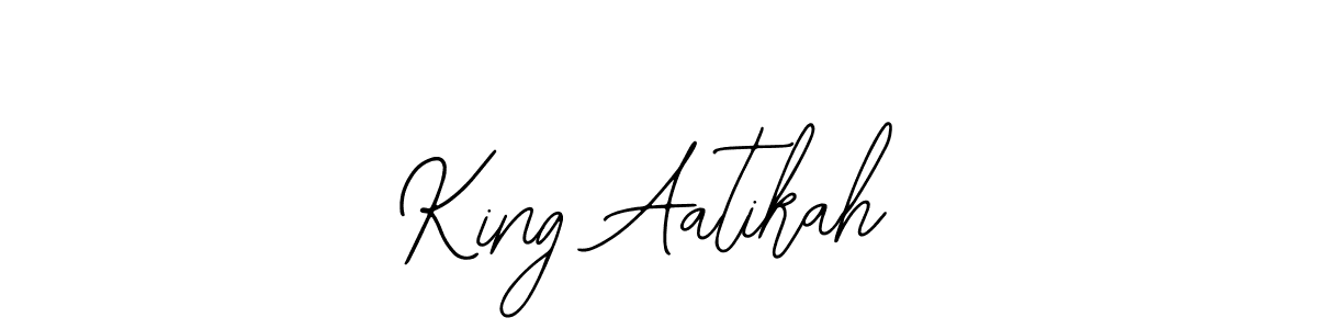 Use a signature maker to create a handwritten signature online. With this signature software, you can design (Bearetta-2O07w) your own signature for name King Aatikah. King Aatikah signature style 12 images and pictures png