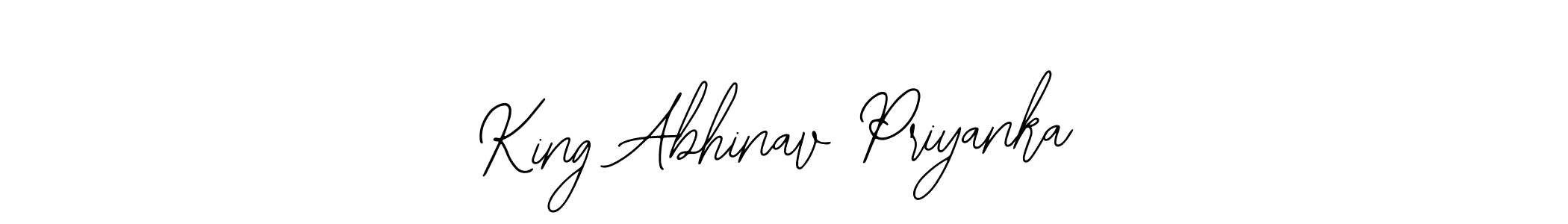 Bearetta-2O07w is a professional signature style that is perfect for those who want to add a touch of class to their signature. It is also a great choice for those who want to make their signature more unique. Get King Abhinav Priyanka name to fancy signature for free. King Abhinav Priyanka signature style 12 images and pictures png