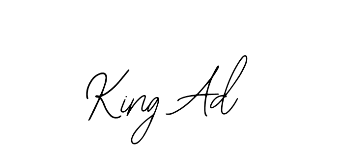 The best way (Bearetta-2O07w) to make a short signature is to pick only two or three words in your name. The name King Ad include a total of six letters. For converting this name. King Ad signature style 12 images and pictures png