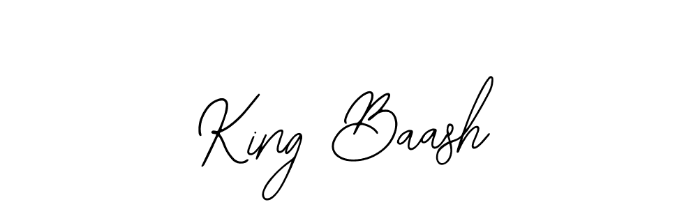 You should practise on your own different ways (Bearetta-2O07w) to write your name (King Baash) in signature. don't let someone else do it for you. King Baash signature style 12 images and pictures png