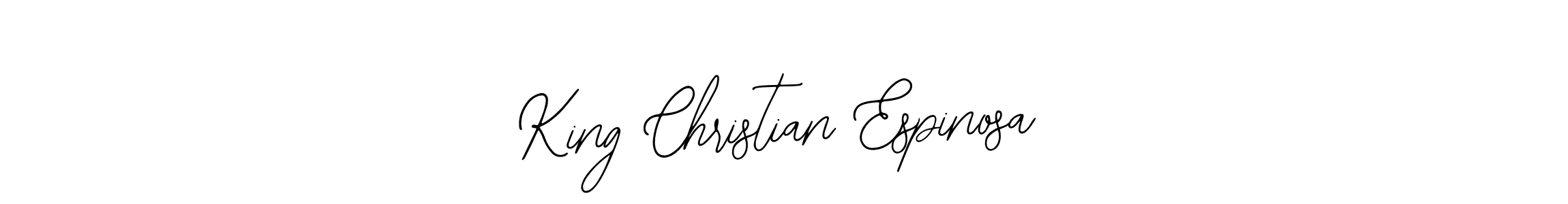 Use a signature maker to create a handwritten signature online. With this signature software, you can design (Bearetta-2O07w) your own signature for name King Christian Espinosa. King Christian Espinosa signature style 12 images and pictures png