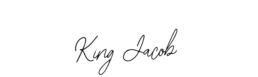How to make King Jacob name signature. Use Bearetta-2O07w style for creating short signs online. This is the latest handwritten sign. King Jacob signature style 12 images and pictures png