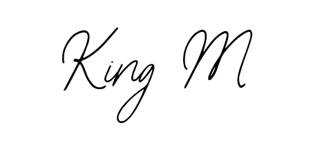 Similarly Bearetta-2O07w is the best handwritten signature design. Signature creator online. You can use it as an online autograph creator for name King M. King M signature style 12 images and pictures png