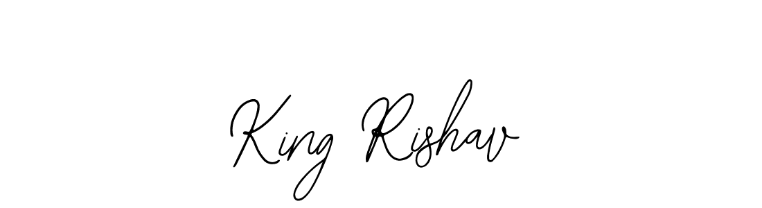 Use a signature maker to create a handwritten signature online. With this signature software, you can design (Bearetta-2O07w) your own signature for name King Rishav. King Rishav signature style 12 images and pictures png
