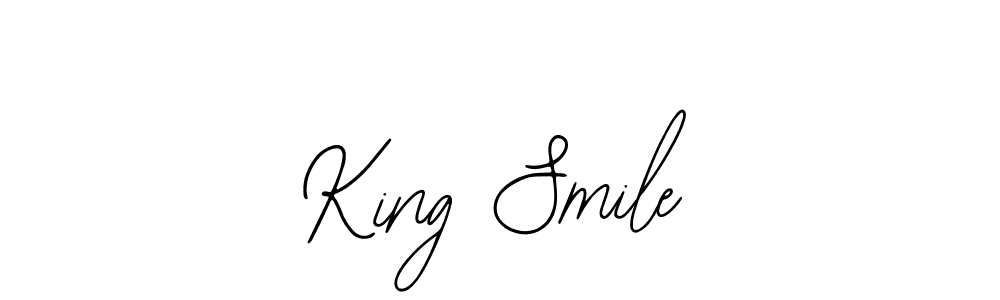You should practise on your own different ways (Bearetta-2O07w) to write your name (King Smile) in signature. don't let someone else do it for you. King Smile signature style 12 images and pictures png
