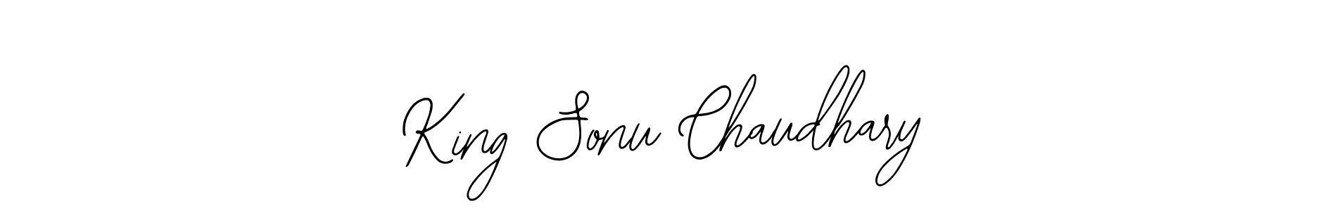 You should practise on your own different ways (Bearetta-2O07w) to write your name (King Sonu Chaudhary) in signature. don't let someone else do it for you. King Sonu Chaudhary signature style 12 images and pictures png
