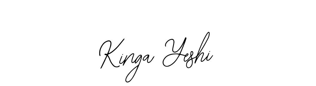 Bearetta-2O07w is a professional signature style that is perfect for those who want to add a touch of class to their signature. It is also a great choice for those who want to make their signature more unique. Get Kinga Yeshi name to fancy signature for free. Kinga Yeshi signature style 12 images and pictures png