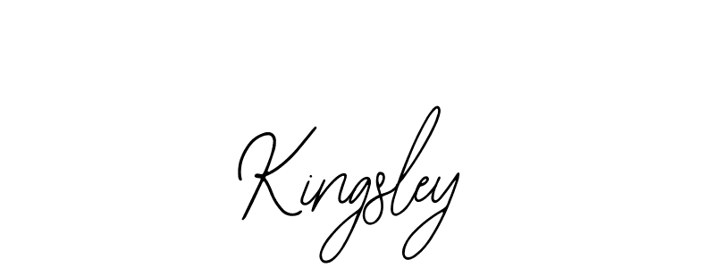 How to make Kingsley name signature. Use Bearetta-2O07w style for creating short signs online. This is the latest handwritten sign. Kingsley signature style 12 images and pictures png