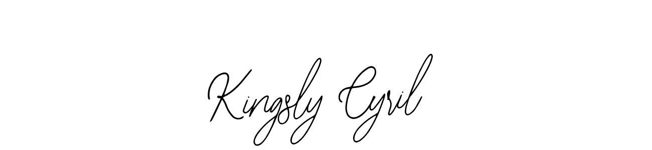 How to Draw Kingsly Cyril signature style? Bearetta-2O07w is a latest design signature styles for name Kingsly Cyril. Kingsly Cyril signature style 12 images and pictures png