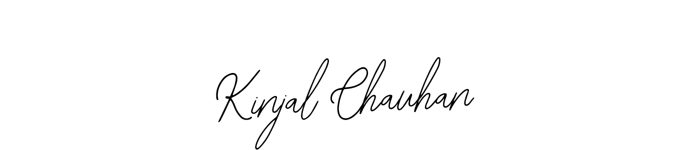 You should practise on your own different ways (Bearetta-2O07w) to write your name (Kinjal Chauhan) in signature. don't let someone else do it for you. Kinjal Chauhan signature style 12 images and pictures png