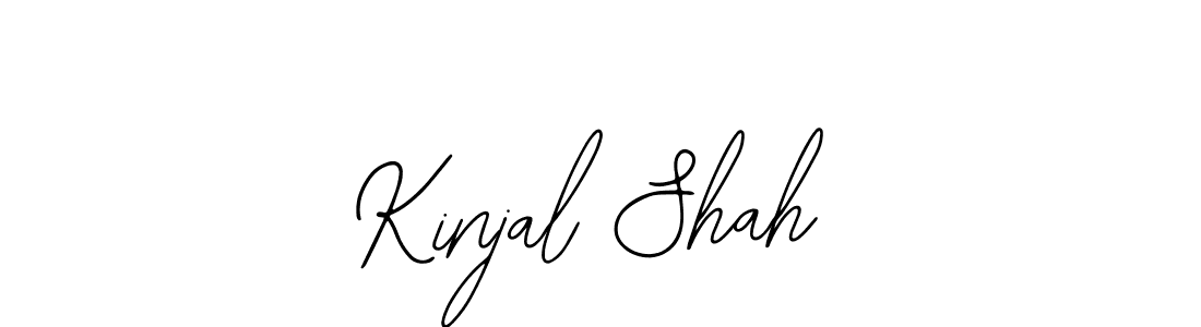 You should practise on your own different ways (Bearetta-2O07w) to write your name (Kinjal Shah) in signature. don't let someone else do it for you. Kinjal Shah signature style 12 images and pictures png