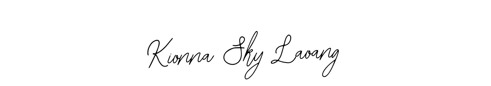 Use a signature maker to create a handwritten signature online. With this signature software, you can design (Bearetta-2O07w) your own signature for name Kionna Sky Laoang. Kionna Sky Laoang signature style 12 images and pictures png