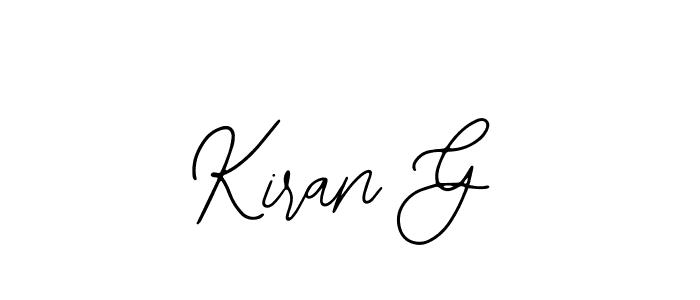 Use a signature maker to create a handwritten signature online. With this signature software, you can design (Bearetta-2O07w) your own signature for name Kiran G. Kiran G signature style 12 images and pictures png