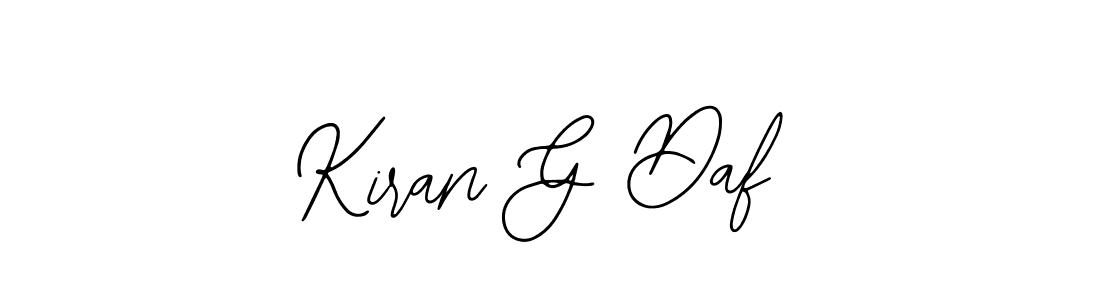 You should practise on your own different ways (Bearetta-2O07w) to write your name (Kiran G Daf) in signature. don't let someone else do it for you. Kiran G Daf signature style 12 images and pictures png