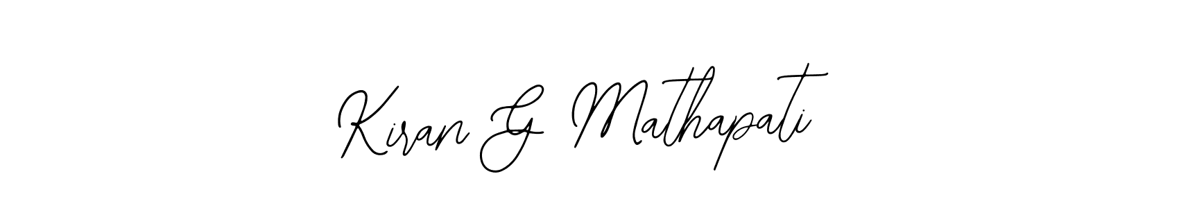 How to make Kiran G Mathapati signature? Bearetta-2O07w is a professional autograph style. Create handwritten signature for Kiran G Mathapati name. Kiran G Mathapati signature style 12 images and pictures png