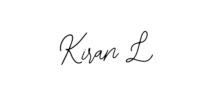 You should practise on your own different ways (Bearetta-2O07w) to write your name (Kiran L) in signature. don't let someone else do it for you. Kiran L signature style 12 images and pictures png