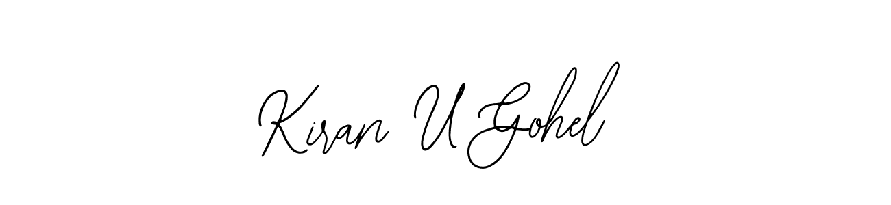 You can use this online signature creator to create a handwritten signature for the name Kiran U Gohel. This is the best online autograph maker. Kiran U Gohel signature style 12 images and pictures png