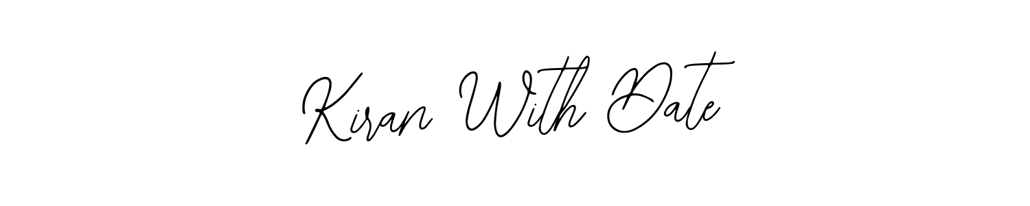 This is the best signature style for the Kiran With Date name. Also you like these signature font (Bearetta-2O07w). Mix name signature. Kiran With Date signature style 12 images and pictures png