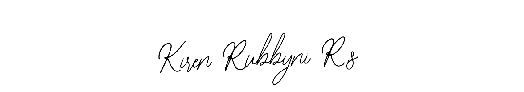 How to make Kiren Rubbyni R.s name signature. Use Bearetta-2O07w style for creating short signs online. This is the latest handwritten sign. Kiren Rubbyni R.s signature style 12 images and pictures png