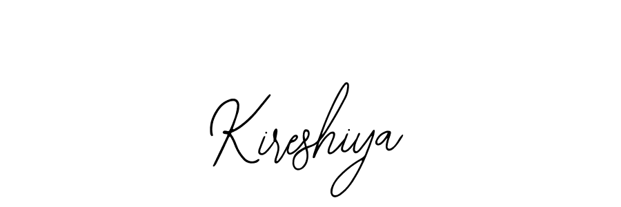 Also we have Kireshiya name is the best signature style. Create professional handwritten signature collection using Bearetta-2O07w autograph style. Kireshiya signature style 12 images and pictures png