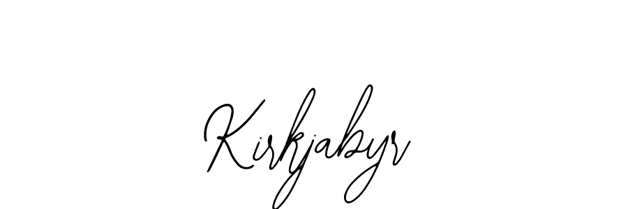 Bearetta-2O07w is a professional signature style that is perfect for those who want to add a touch of class to their signature. It is also a great choice for those who want to make their signature more unique. Get Kirkjabyr name to fancy signature for free. Kirkjabyr signature style 12 images and pictures png
