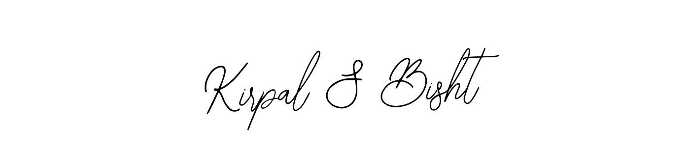 How to make Kirpal S Bisht name signature. Use Bearetta-2O07w style for creating short signs online. This is the latest handwritten sign. Kirpal S Bisht signature style 12 images and pictures png