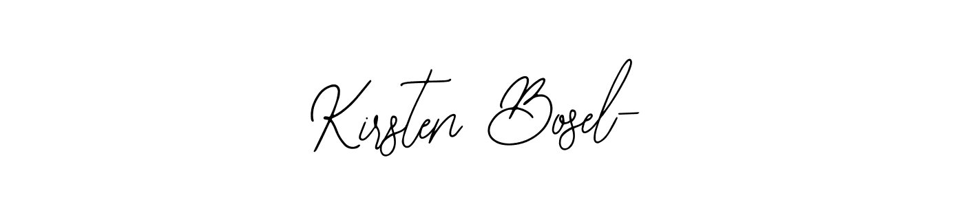 You should practise on your own different ways (Bearetta-2O07w) to write your name (Kirsten Bosel-) in signature. don't let someone else do it for you. Kirsten Bosel- signature style 12 images and pictures png