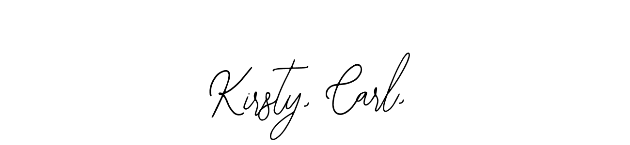 You should practise on your own different ways (Bearetta-2O07w) to write your name (Kirsty, Carl,) in signature. don't let someone else do it for you. Kirsty, Carl, signature style 12 images and pictures png