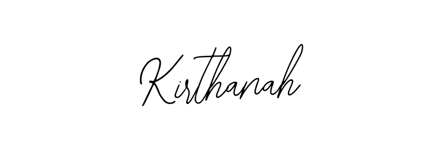 Use a signature maker to create a handwritten signature online. With this signature software, you can design (Bearetta-2O07w) your own signature for name Kirthanah. Kirthanah signature style 12 images and pictures png