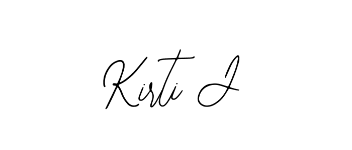 How to make Kirti J name signature. Use Bearetta-2O07w style for creating short signs online. This is the latest handwritten sign. Kirti J signature style 12 images and pictures png