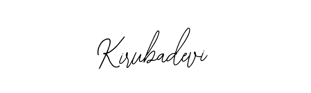 You should practise on your own different ways (Bearetta-2O07w) to write your name (Kirubadevi) in signature. don't let someone else do it for you. Kirubadevi signature style 12 images and pictures png