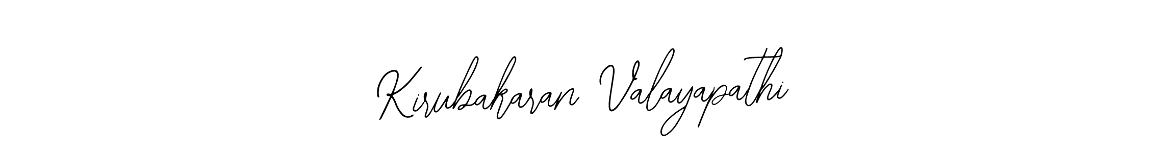Similarly Bearetta-2O07w is the best handwritten signature design. Signature creator online .You can use it as an online autograph creator for name Kirubakaran Valayapathi. Kirubakaran Valayapathi signature style 12 images and pictures png