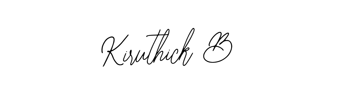 How to make Kiruthick B signature? Bearetta-2O07w is a professional autograph style. Create handwritten signature for Kiruthick B name. Kiruthick B signature style 12 images and pictures png
