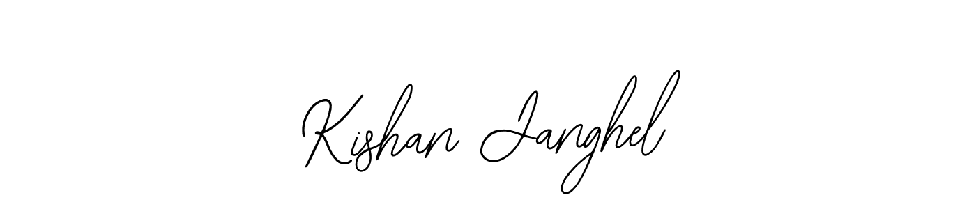 How to make Kishan Janghel name signature. Use Bearetta-2O07w style for creating short signs online. This is the latest handwritten sign. Kishan Janghel signature style 12 images and pictures png