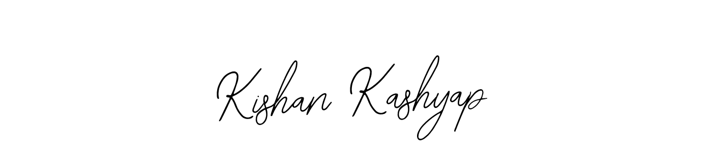 How to make Kishan Kashyap name signature. Use Bearetta-2O07w style for creating short signs online. This is the latest handwritten sign. Kishan Kashyap signature style 12 images and pictures png