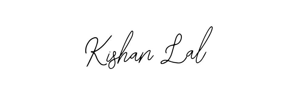 You should practise on your own different ways (Bearetta-2O07w) to write your name (Kishan Lal) in signature. don't let someone else do it for you. Kishan Lal signature style 12 images and pictures png