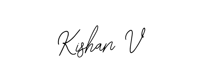 Make a beautiful signature design for name Kishan V. With this signature (Bearetta-2O07w) style, you can create a handwritten signature for free. Kishan V signature style 12 images and pictures png