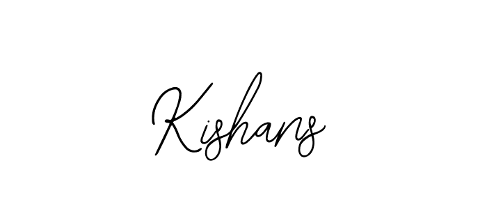 You should practise on your own different ways (Bearetta-2O07w) to write your name (Kishans) in signature. don't let someone else do it for you. Kishans signature style 12 images and pictures png