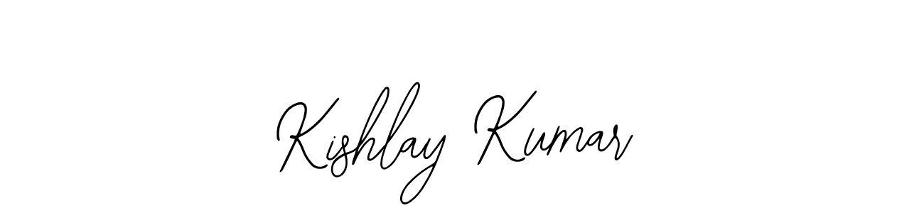 You should practise on your own different ways (Bearetta-2O07w) to write your name (Kishlay Kumar) in signature. don't let someone else do it for you. Kishlay Kumar signature style 12 images and pictures png