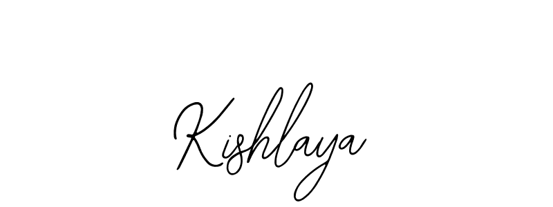 Use a signature maker to create a handwritten signature online. With this signature software, you can design (Bearetta-2O07w) your own signature for name Kishlaya. Kishlaya signature style 12 images and pictures png