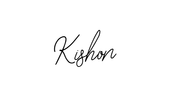 Use a signature maker to create a handwritten signature online. With this signature software, you can design (Bearetta-2O07w) your own signature for name Kishon. Kishon signature style 12 images and pictures png